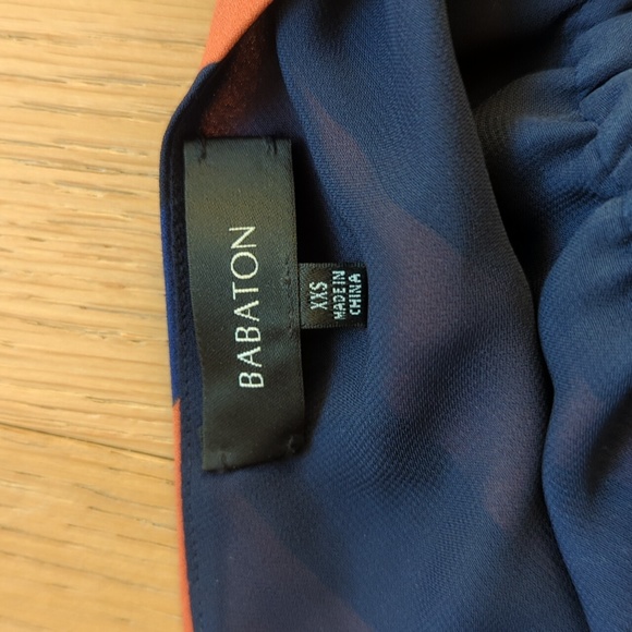 Babaton Casimir Dress in blue and orange stripes Size XXS - Picture 6 of 6